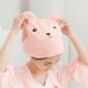 thumbnail image 2 of Gorro suave y absorbente para cabello seco, lindo oso de dibujos animados, microfibra súper suave, toalla de secado rápido para niños y adultos (rosa), 2 of 5
