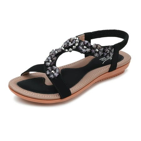 

SHIBEVER Women s Summer Sandals Casual Comfortable Non-slip Flip Flops Beach Shoes