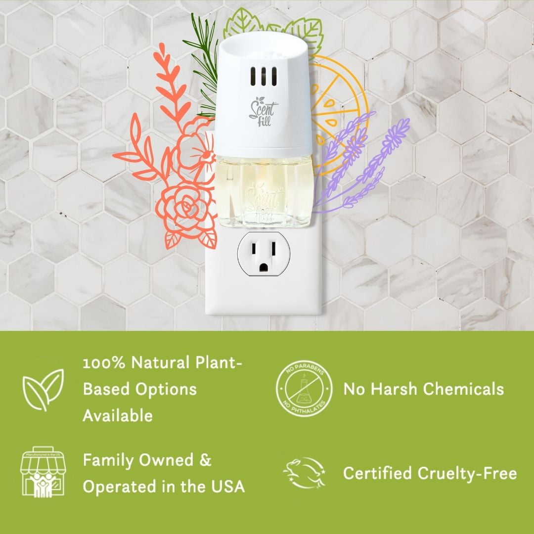 Scent Fill Blue Lava Plug in Air Freshener Starter Kit, Scented Oil Refills, 2 Refills + Diffuser - Thumbnail 5