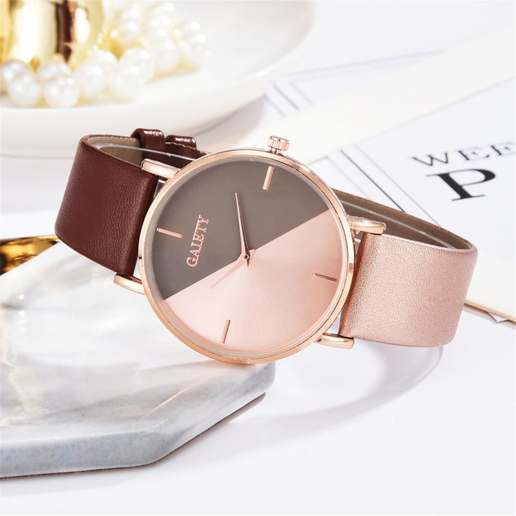 jovati Women skin Belt type Watch Luxury Rose Gold Watches Ladies Casual watch