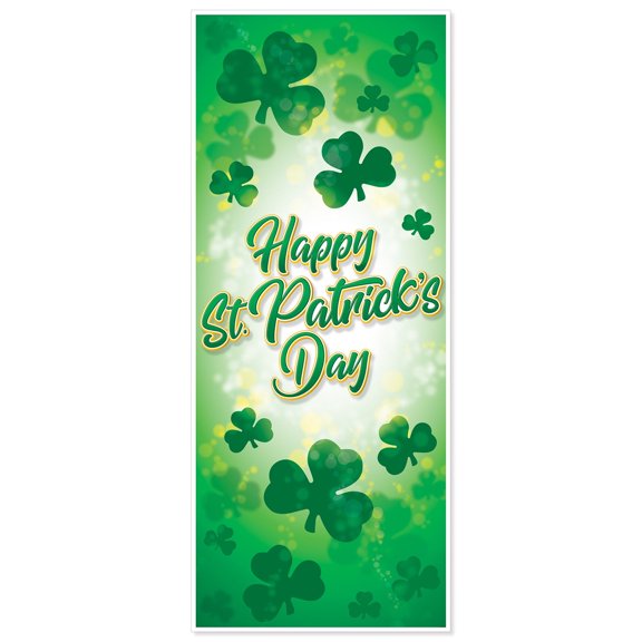 Beistle - Happy St Patrick's Day Door Cover - 6' x 30" - Pack of 12