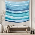 thumbnail image 5 of Ocean Beach Tapestry for Bedroom Wall Hanging Tapestry, Modern Blue Coastal Wave Oil Painting Art Ceiling Backdrop Tapestries Poster Blanket Wall Decor for Teens Room Living Room Dorm 55" x 73", 5 of 8