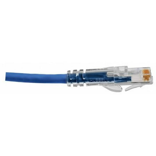 HUBBELL PREMISE WIRING HC6AB01 Cable,Cat 6A,Blue,1 ft
