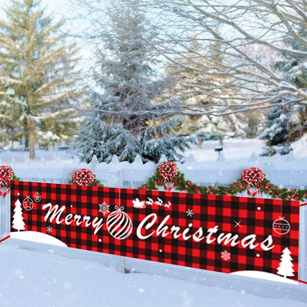 CREATITOY Christmas Banner 18x79 Inch Xmas Holiday Party DecorationsHome Christmas Tree DecorationFestive Indoor Outdoor Decor for Holiday Party Supplies