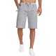 thumbnail image 3 of Pantalones cortos informales para hombre JAMW con cordón bolsillos con cremallera cintura elástica playa grandes y altos gris claro XXXL, 3 of 5