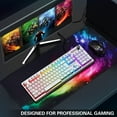 thumbnail image 5 of Gaming Mouse Pad, Extended Mouse Pad, XXL Large Big Computer Keyboard Mouse Mat Desk Pad with Non-Slip Base and Stitched Edge for Home Office Gaming Work, 31.5x15.7x0.12inch (Colorful Aurora), 5 of 6