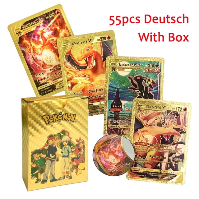 11-110 Uds. Tarjetas de Pokémon Pikachu oro plata negro Vmax GX Vstar inglés español francés alemán colección tarjeta de batalla juguetes regalos