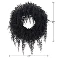 thumbnail image 3 of My Texas House Halloween Drapey Faux Cedar Wreath, Black, 24", 3 of 5