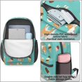 thumbnail image 4 of Shiba Inu and Ice Cream Blue Pattern 17" School Backpacks for Teens,Waterproof Oxford Fabric,S-Shape Padded Straps for School,Travel,Hiking,Camping, 4 of 6