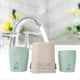 thumbnail image 3 of Soporte para cepillo de dientes, estante de almacenamiento de pasta de dientes, organizador con taza, accesorios de baño para el hogar (verde), 3 of 8
