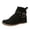 Black, variant on Women Moccasin Fringe Ankle Boots Boho Western Studded Suede Flat Casual Fall Short Booties with Adjustable Buckle Strap Size 6-10