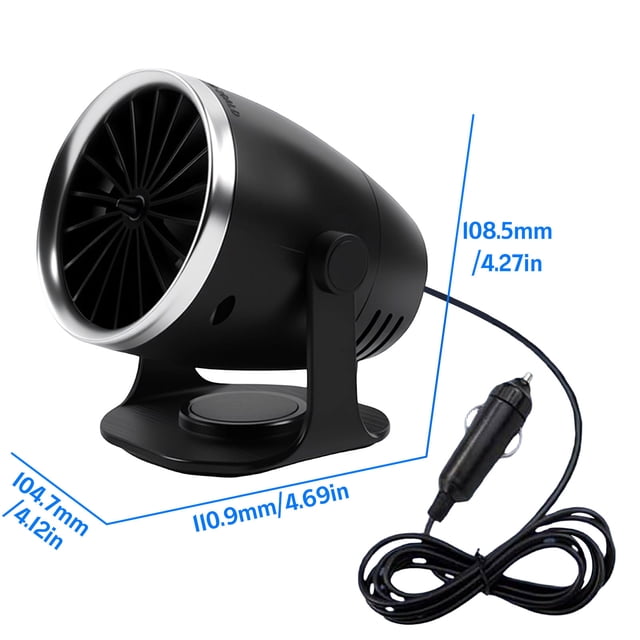 Portable 12 V Car Heater With Warm And Cold Air For Defrosting Defogging And Heating