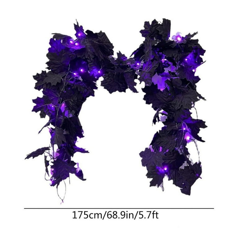 Orangide Halloween Decorations Halloween Maple Leaf String Lights Ghost Festival Horror Decoration Thanksgiving Small Lights Halloween Lights Party Gifts
