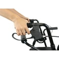 thumbnail image 3 of KMINA - Rollator Wheelchair Combo Narrow, 2 in 1 Rollator Walker & Transport Chair Black, 3 of 7