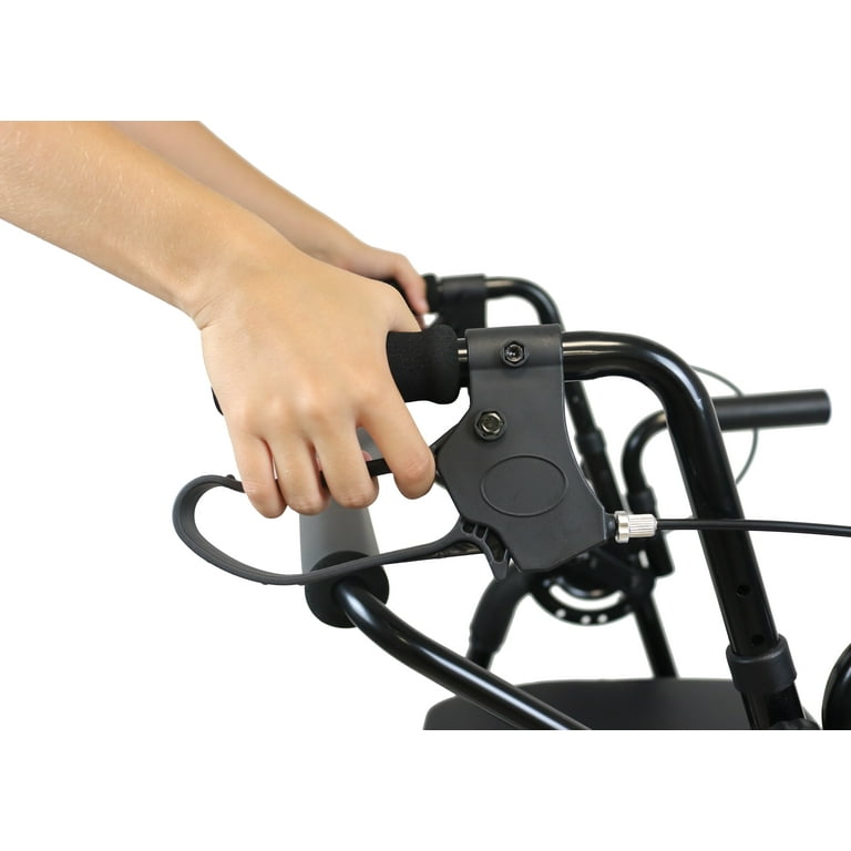 KMINA 2 in 1 Rollator Walker & Transport Chair, Foldable Aluminum