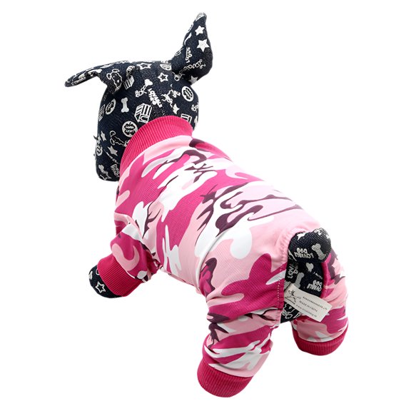 TELOLY 1Pcs Dog Pajamas,Polyester Dog Sweaters,Boy Dog Clothes,Pink,S