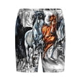 thumbnail image 6 of Daiia Four Running Horses Mens Woven Stretch Pajama Short,Short Pajama Pants-4X-Large, 6 of 7