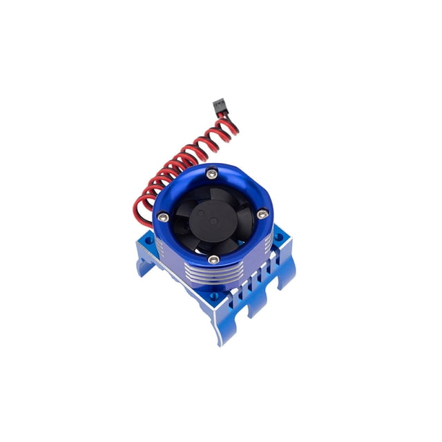 kurtrusly 42mm Motor Cooling Fan Heat Sink with LED Light Rustproof Radiator 1/8 1/10 RC Model Crawler Accessories Electric Remote Control Blue