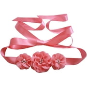 and Flowergirls sashes wedding sash flowers belts