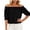 02# Black, variant on Women's Tops Short Sleeve Ruffle Fashion Stretchable V-Neck Summer Loose Fit off the Shoulder Puff Tunic Top Party Casual Work S-2XL