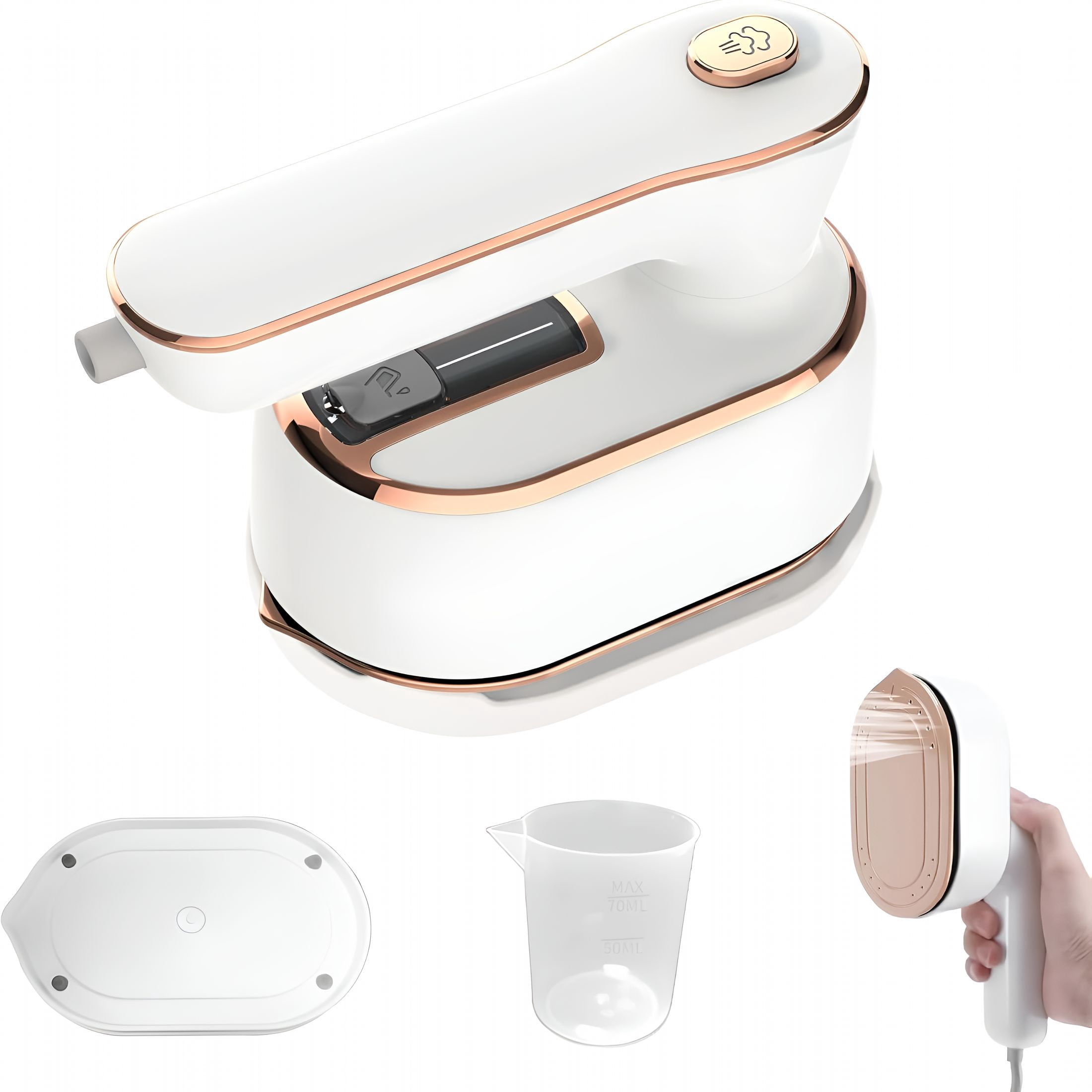ACDANC Portable Handheld Steamer for Clothes,2-In-1 Ironing&Steaming,180° Rotatable Multi-Directional,Mini Travel Steamer,Suitable for Clothing of Most Sizes/Thickness for Dorm Room