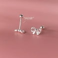 thumbnail image 6 of EOEMY 925 Sterling Silver Bow Stud Earrings Screw Backs, 6 of 6