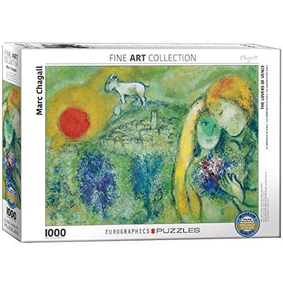 Marc Chagall Les Amoureux De Vence 1000-Piece Puzzle