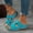 Blue, variant on Comfortable Wedge Sandals for Women:Wedge & Anti-slip Outsole for Walking - Breathable & Adjustable for Summer Daily Wear Brown 5.5(36)