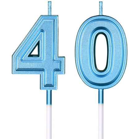 40th Birthday Candles Number 40 Candles Happy Birthday Cake Topper Numeral Candles Decoration For Men Women Birthday Party Wedding Decoration Anniversary Celebration Supplies Theme Party Gold Walmart Canada