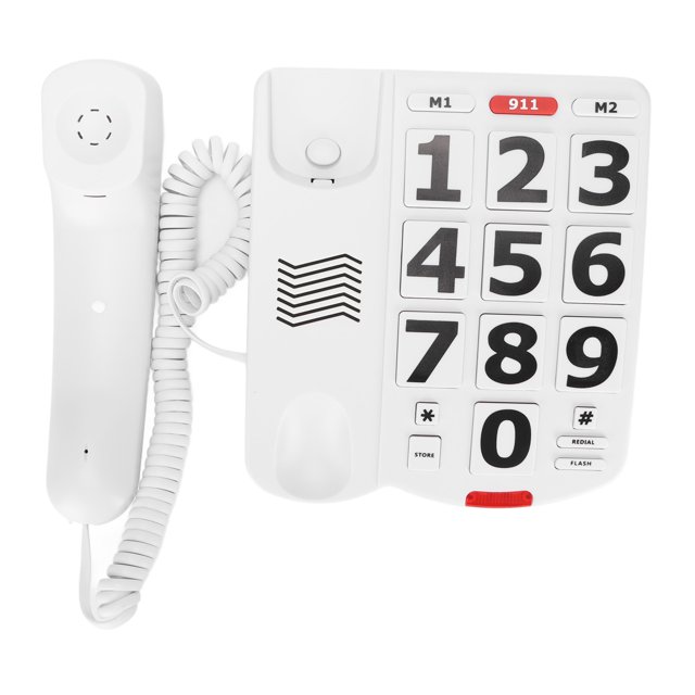 Mgaxyff Big Button Telephone,Standard Corded Phone,Big Button Phone Wired Big Button Landline Phone With Easy To Read Big Buttons And Super Loud Ringtones