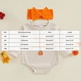 thumbnail image 4 of mgoYE Newborn Baby Girl Halloween Outfit Cute Little Pumpkin Embroidery Long Sleeve Bubble Romper Sweatshirt Bodysuit(Beige,3-6 Months), 4 of 9