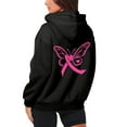 thumbnail image 4 of Breast Cancer Awareness Hoodies for Women 2025 Pink Ribbon Zip Up Graphic Hooded Sweatshirt with Pockets Jackets Coat, 4 of 7