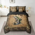 thumbnail image 3 of Homewish Bass Big Fish 7-Piece Twin Bedding Sets,Pike Fish Bedding Comforter Set,Brown Pine Cone Sheet Sets For Boys Teens,Luxury Bedroom Decor Reversible, 3 of 9