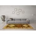 thumbnail image 3 of Ahgly Company Machine Washable Indoor Rectangle Persian Yellow Traditional Area Rugs, 8' x 12', 3 of 4