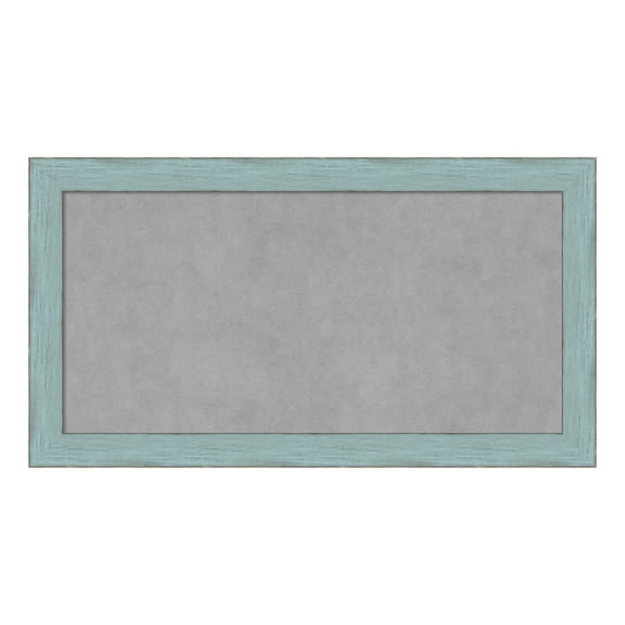 Amanti Art Sky Blue Rustic Framed Magnetic Board 26 x 14 in.