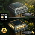 thumbnail image 3 of Classy Caps Sld505b Muskoka 4-3/4" Square Selectable Color Temperature Led Solar Post Cap, 3 of 10