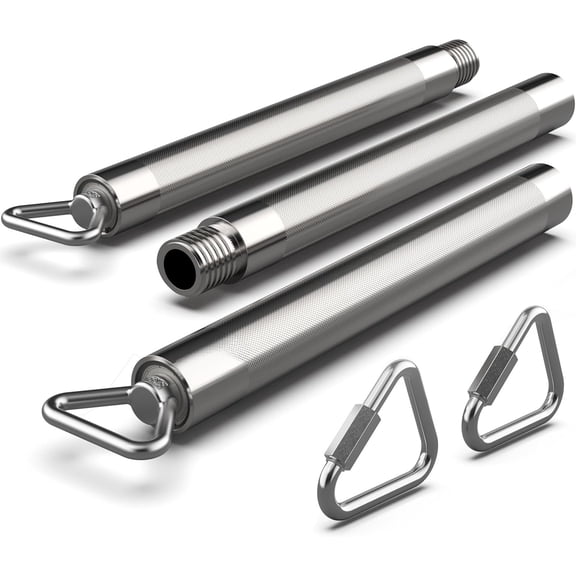 Heavy Duty Steel Resistance Band Bar - Portable Resistance Bar for Resistance Bands - Resistance Bar for Working Out - Dual Cable Machine Bar - Straight Bar Cable Attachment