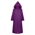 thumbnail image 2 of YanHoo Long Hooded Cloak for Adult Men Medieval Robe Women Cape Halloween Cloak Costume Party Outfit, 2 of 7