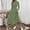 #178-Army Green, variant on Women's Ribbed Knit Midi Dress, Semi-high Neck Long Sleeves Solid Color, Casual Comfort for Daily Wear and Leisure