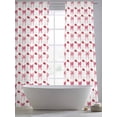 thumbnail image 5 of Pink Bow Cherry Sheer Curtains 96 Inch Length 2 Panels Set, Sweet Romantic Preppy Voile Window Treatment Semi Sheer Long Curtains Drapes for Bedroom/Living Room/Kitchen 52"x96"x2, 5 of 7