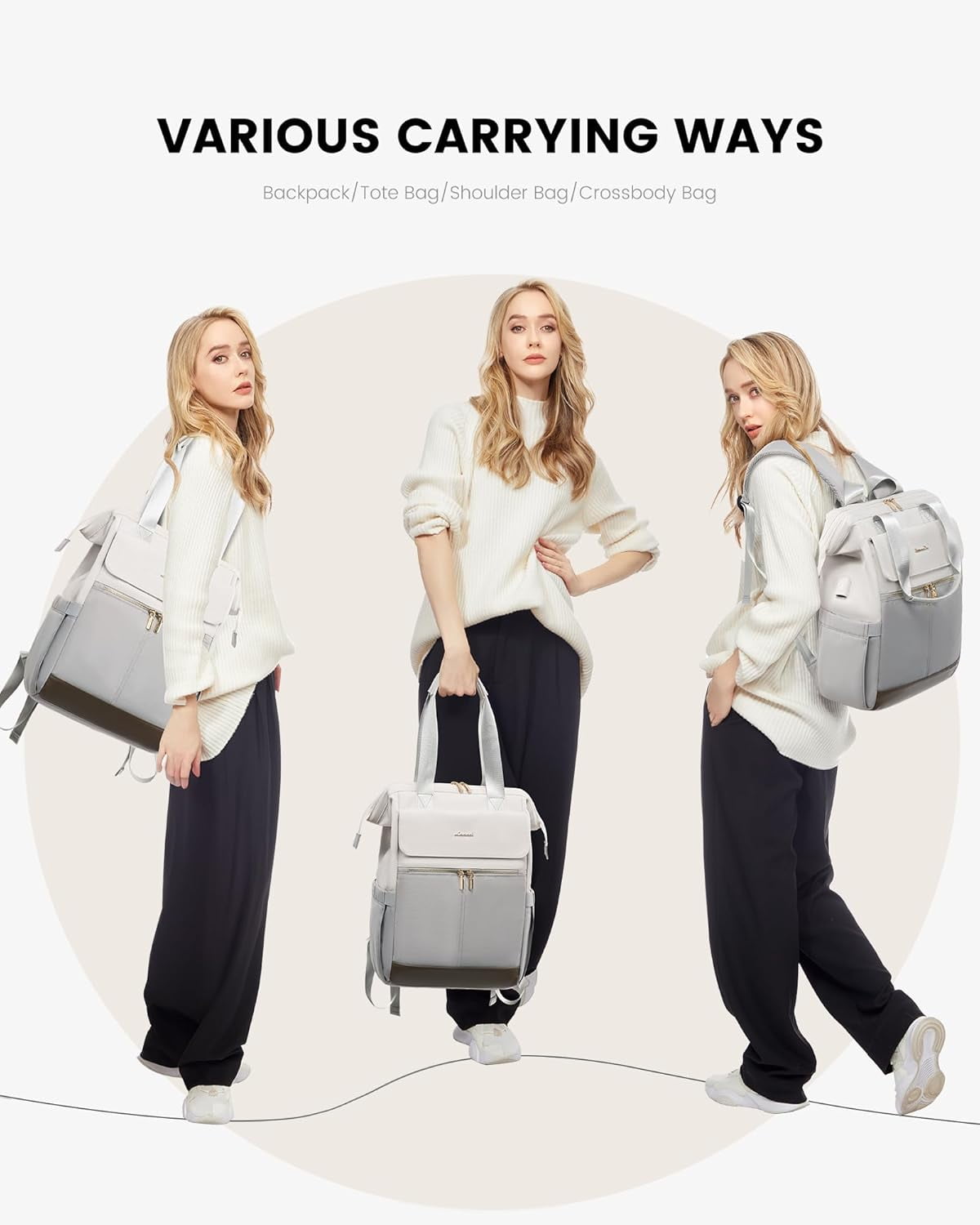 Lovevook Laptop Backpack for Women 15.6 inch, Fashion Women Laptop Work Bag, College Teacher Nurse Backpack Purse