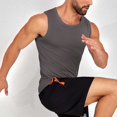 thumbnail image 4 of Wyobmus Men's Lightweight Tank Top Fitted Moisture Wicking Muscle Shirt Summer Sleeveless T Shirts Gym Workout Tanks M-3X A-Dark Gray, 4 of 4