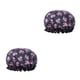 thumbnail image 4 of Minnieouse Gorro de dormir para mujer, gorros para el pelo de ducha de doble altura, a prueba de aceite, multicolor, cubierta para la cabeza de niña, Negro 2piezas Minnieouse CBP389669, 4 of 5