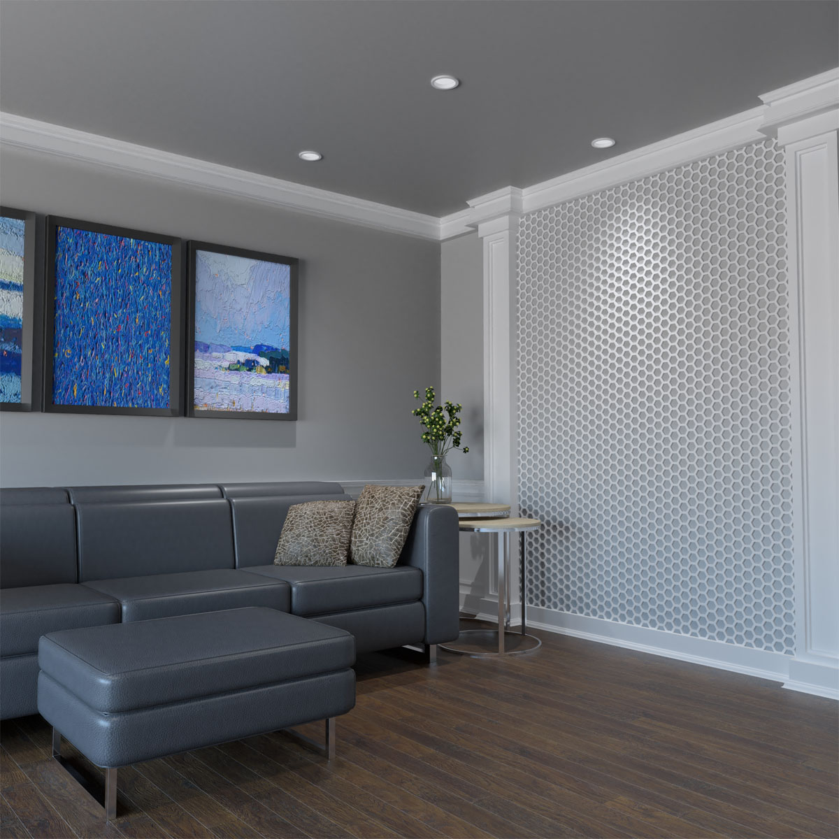 Ekena Millwork 4 7/8"W x 7 3/8"H x 3/8"T Extra Small Westmore Decorative Fretwork Wall Panels in Architectural Grade PVC