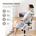 thumbnail image 3 of Florich Memory Foam Truck Seat Cushion with Adjustable Strap,Seat Cushion and Lumbar Support Pillow for Car Office Chair, Ergonomic Back Support & Sciatica Relief for Long Drives, Blue, 3 of 8