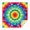 Rainbow Tie Dye, variant on Colorful Tie Dye Mandala Pattern Square Tablecloth,Waterproof Square Table Cover,Wipeable Spillproof Washable Table Cover for Home Kitchen Party Decor 42"X42"(107x107cm)
