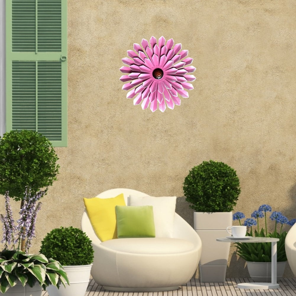 Flower Wall Art Decoration Metal Hanging Decor For Home Garden Walmart Com Walmart Com