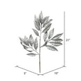 thumbnail image 2 of Vickerman 21" Silver Glitter Bay Leaf Artificial Christmas Spray. Includes 12 sprays per pack., 2 of 2