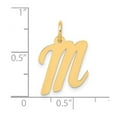thumbnail image 2 of 10k Solid Yellow Gold Medium Script Letter M Initial Charm Pendant Necklace for Women - .5 Grams, 2 of 2