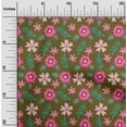 thumbnail image 1 of oneOone Cotton Silk Fabric Leaves & Floral Artistic Decor Fabric Printed BTY 42 Inch Wide, 1 of 4